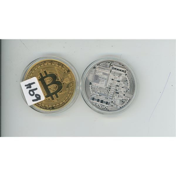 2 "BITCOIN" COINS