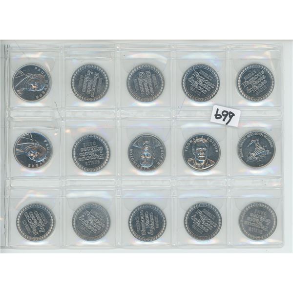 1960'S SHELL FRANKLIN MINT FACE & FACES COINS