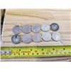Image 2 : 10 1960’s Silver Quarters, 2 American, 8 Canadian 1963-1969