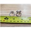 Image 2 : 2 Butterfly Stone Rings – Sizes 5.5 and 7.5