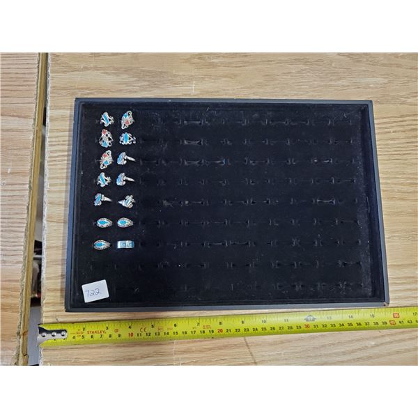 14 Stone Rings with Display – Various Sizes