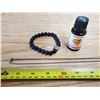 Image 3 : Lava Aroma Stone Necklace, Bracelet and Aroma Orange Oil