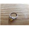 Image 2 : Yellow and White Tourmaline 925 Silver Ring Size 6.5