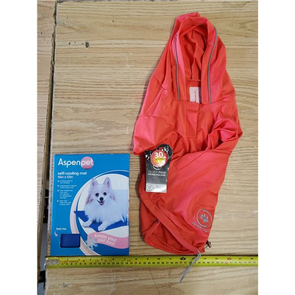 Dog 30 UV Sun Protection Summer Jacket with Silver Technology medium fit + Self-Cooling Mat