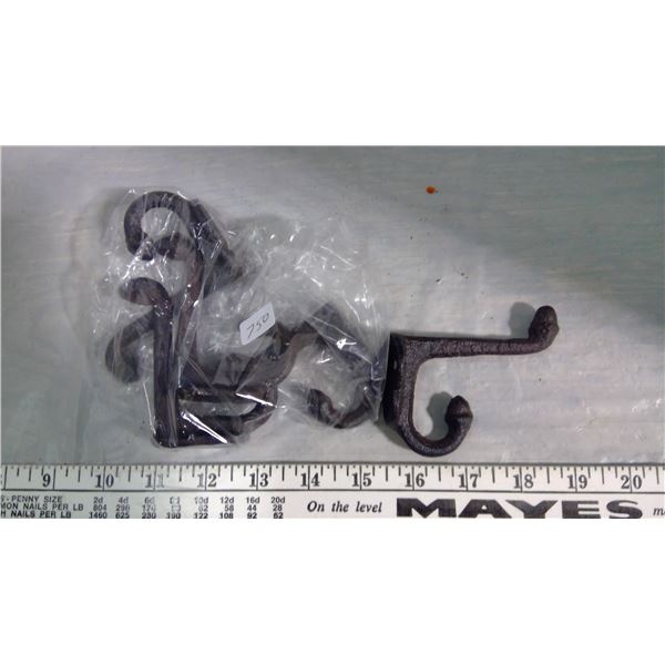 5-3 1/2" iron acorn hooks