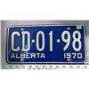 Image 1 : License plate Alberta 1970
