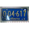 Image 1 : License plate Alberta 1974