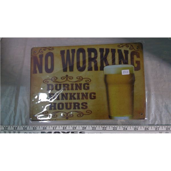 No working sign
