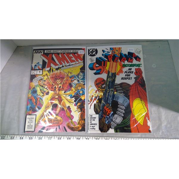 Xmen parody + April; 1987 Superman #4