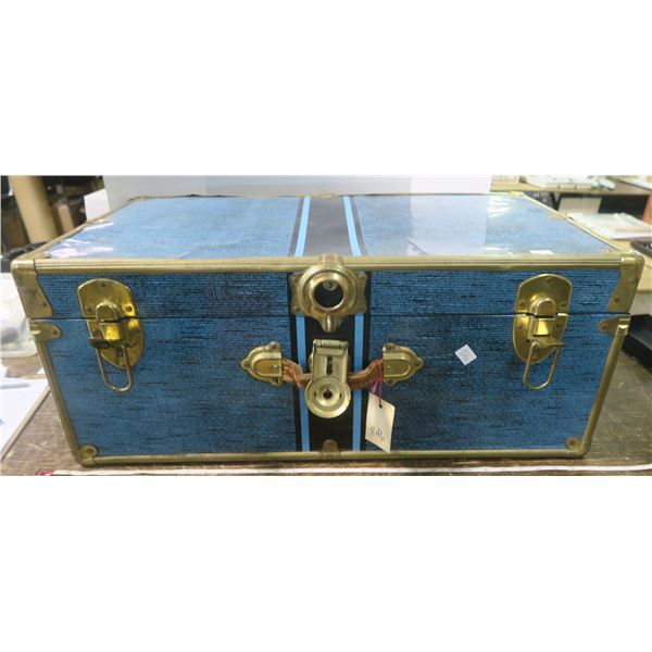 Blue Metal Storage Trunk