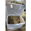 Image 3 : Antique white wicker storage trunk with flip lid