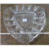 Image 1 : Clear glass vintage deviled egg dish