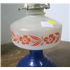 Image 2 : Blue & White floral motif coal oil lamp
