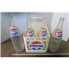 Image 1 : Vintage pastic Pepsi bottle holder with 4 large Pepsi bottles