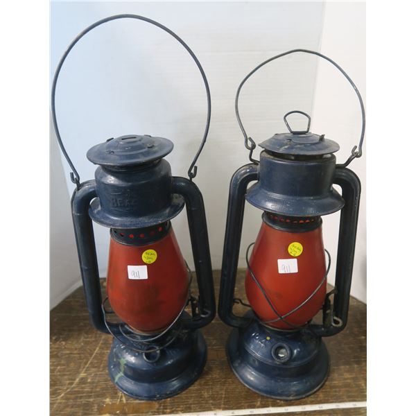 Pair of "Beacon" barn lanterns