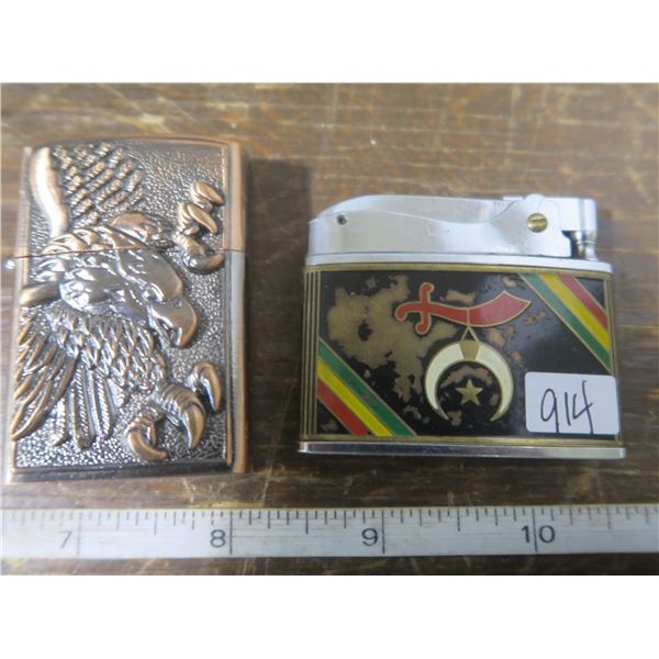 Masonic - mason and Eagle pocket lighters