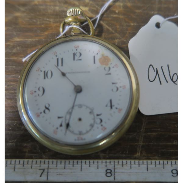 Kinickerbocker Watch Co New York/Switzerland- case in Illinois Watch Co.