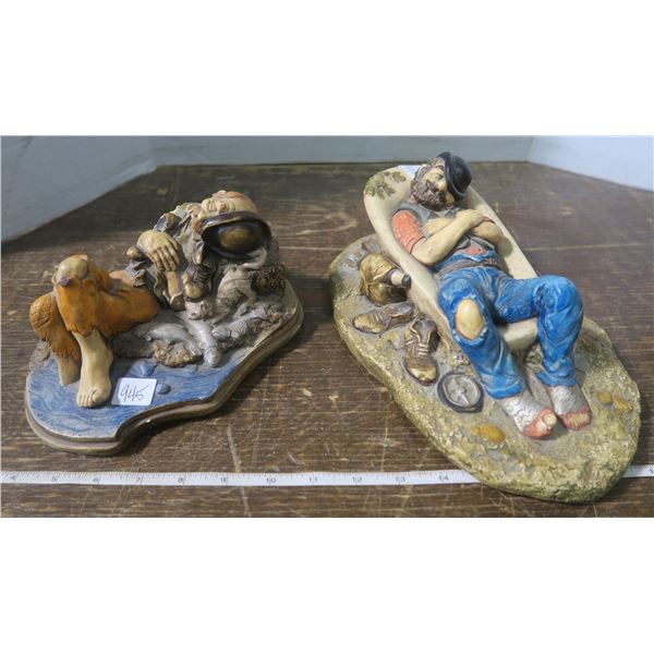 Plaster cast figurines "Hobos"