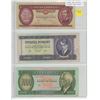 Image 1 : Hungary. Lot of 3 Notes: 1984 100 Forint, 1980 500 Forint & 1983 1000 Forint. VF.