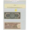 Image 1 : Mexico. Lot of 2 Notes includes 1954 1 Peso with Mayan Calendar & 1985 1000 Pesos. VF+.