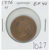 Image 1 : Canadian 1876H Victorian Large Cent. Heaton Mint. EF-40.