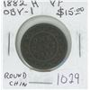 Image 1 : Canadian 1882H Victorian Large Cent. Obverse 1 (Round Chin). VF-20.