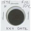 Image 1 : Canadian 1898H Victorian Large Cent. Key Date. F-12.