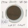 Image 1 : Canadian 1920 George V Large Cent. The last Large Cent issued. VF-30. Nice.