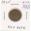Image 1 : Canadian 1925 George V Small Cent. Key Date. F-1
