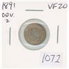 Image 1 : Canadian 1891 Victorian Silver 5 Cents. Obverse 2. VF-20. Nice.