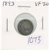 Image 1 : Canadian 1893 Victorian Silver 5 Cents. VF-20. Nice.