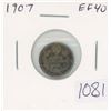 Image 1 : Canadian 1907 Edwardian Silver 5 Cents. EF-40. Nice.