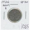 Image 1 : Canadian 1926 Near 6 Nickel 5 Cents. VF-20. Nice.