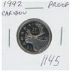 Image 1 : Canadian 1992 Caribou 25 Cents. Proof. Ultra Heavy Cameo. Nice.