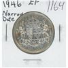 Image 1 : Canadian 1946 Narrow Date Silver 50 Cents. EF-40.