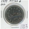 Image 1 : Canadian 1977 Short Water Lines Nickel Dollar. MS-63. Nice.