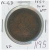 Image 1 : Pre-Confederation Token. Province of Canada. 1857 Bank of Upper Canada Penny Token. PC-6D. VF-20.