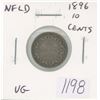 Image 1 : Newfoundland 1896 Silver 10 Cents. Mintage of 230,000. VG-8.