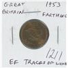 Image 1 : Great Britain. 1953 Farthing. First farthing issued for Queen Elizabeth. EF with Traces of Lustre. N