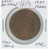 Image 1 : Great Britain. 1937 Penny. First issue of King George VI. Uncirculated with Traces of Lustre. Nice.