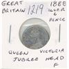 Image 1 : Great Britain. 1888 Victorian Silver 6 Pence. Jubilee Head. Fine.