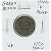Image 1 : Great Britain. 1902 Silver 6 Pence. First issue of King Edward VII. VF.