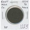 Image 1 : East India Company. 1835 ¼ Anna. VF.