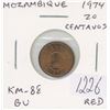 Image 1 : Mozambique. 1974 20 Centavos. BU Red. Nice.