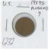 Image 1 : U.S. 1954S Lincoln Wheat Cent with Plugged 9 in Date. VF.