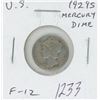 Image 1 : U.S. 1929S Mercury Silver Dime. San Francisco Mint. F-12.