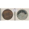 Image 1 : Lot of 2 1967 Canadian Centennial Medals from Quebec. Includes Bronze & Nickel-Silver. Mintage of 25