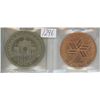 Image 1 : Lot of 2 Canadian National Exhibition (CNE) Medals. Includes 1964 Nickel & undated Bronze. BU. Nice.