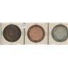 Image 1 : Lot of 3 1964 50th Anniversary of Sarnia, Ontario Medals in 3 different metals. Antique Bronze, Shin