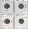 Image 1 : Complete Collection of 4 1948 & 1949 Canadian Small Cents Varieties. Includes both A Between Denticl